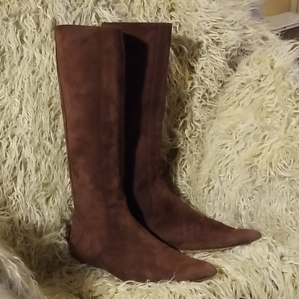 Oscar de la Renta sz 40.5 euro suede knee boots